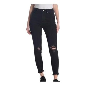 NWT Tinsel Nordstrom The Mom Jean Distressed Knees Raw Hem Denim Jeans Size 13